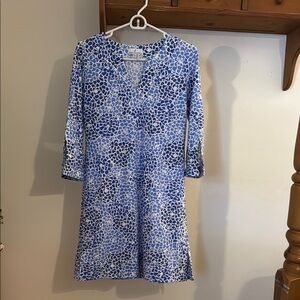 Jude Connally Blue and White Patterned Floral Women's Dress